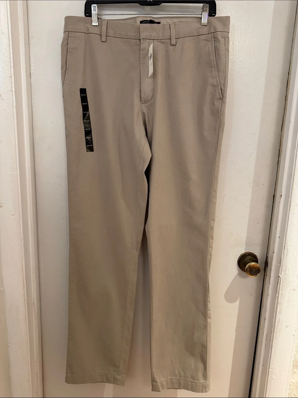 Banana Republic Men's Slim Fit Chino Pants in Khaki 100% Cotton